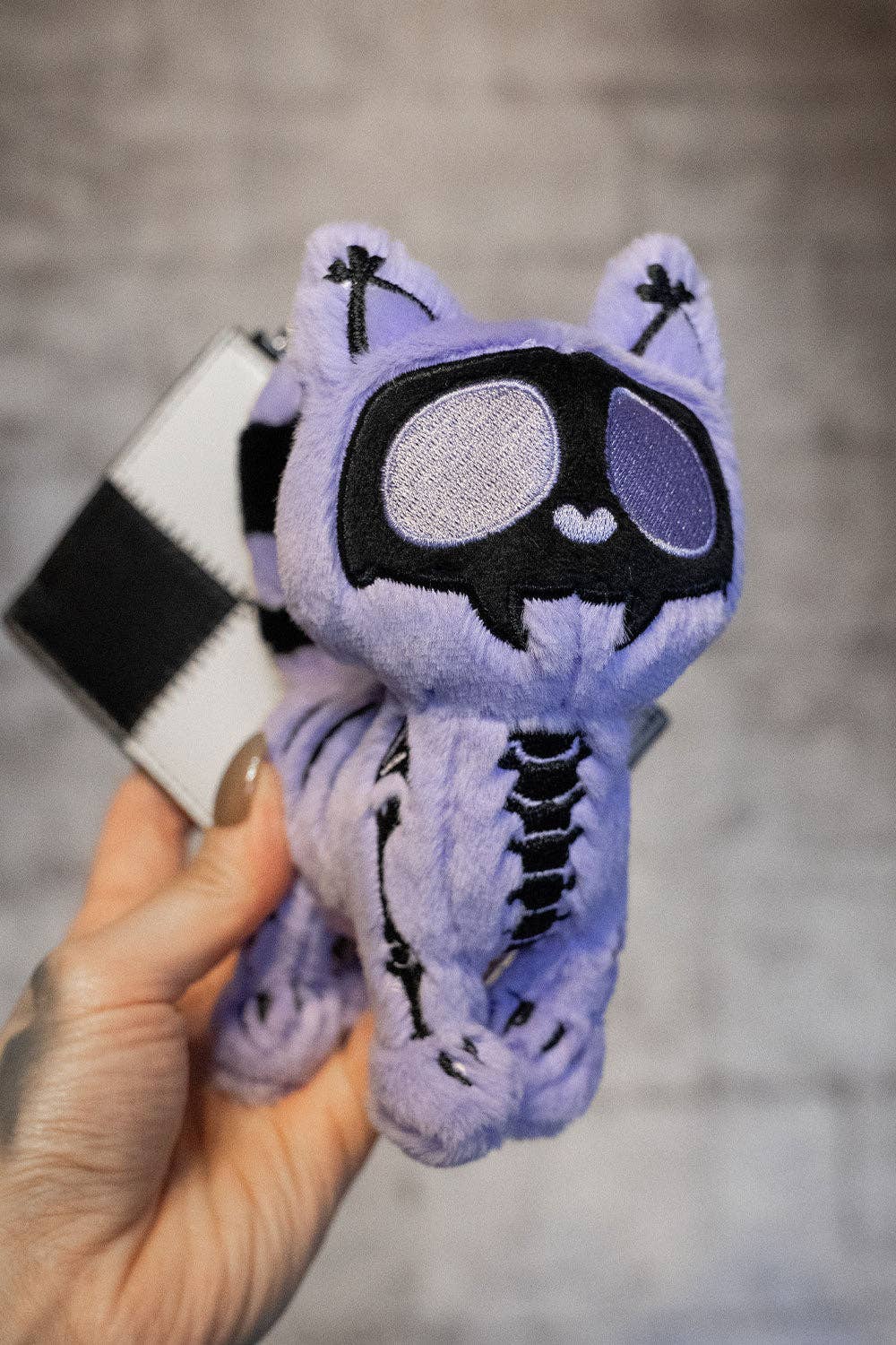 Twilight Purple Skelekitty Plush Keychain [Limited Edition]