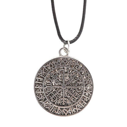 Vegvisir Viking Compass Cord Necklace