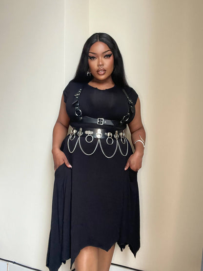 Necessary Evil Evaki Hi-Low Dress with Pockets