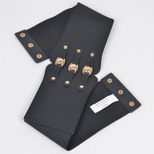 Corset Belt W/three Buckles