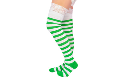 Sock House Co. Ladies Rugby Lace Thigh High Socks
