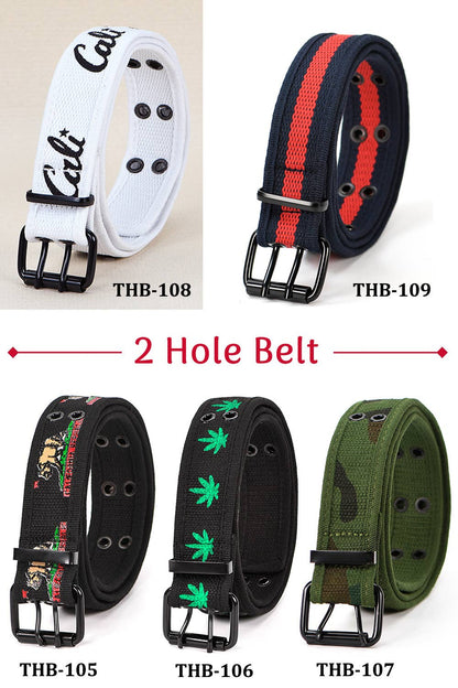 Casual Canvas Double Hole Belt