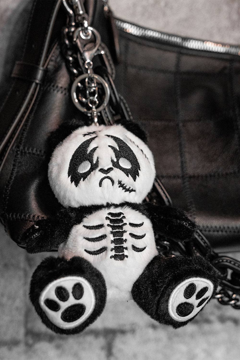 Death Metal Panda Plush Keychain