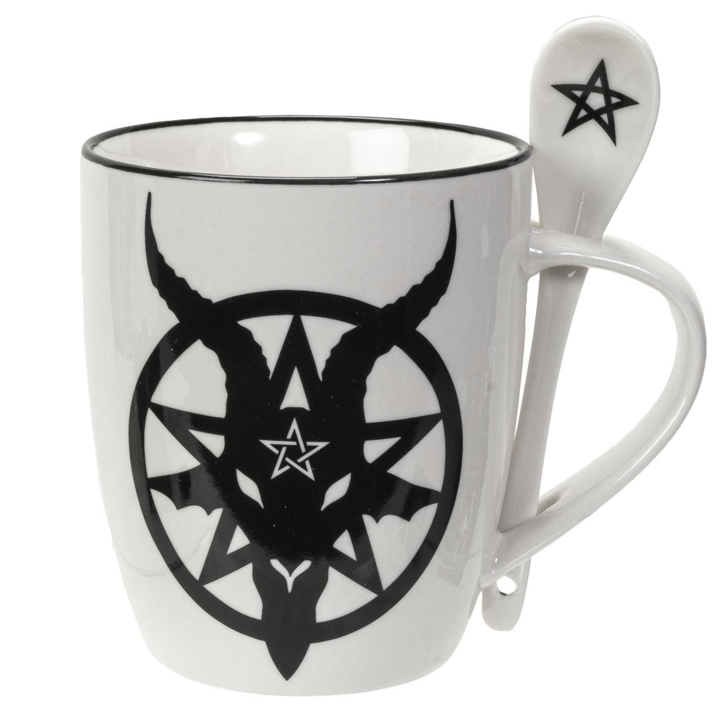 Baphomet Coffee Mug & Spoon Set by Alchemy Gothic UK