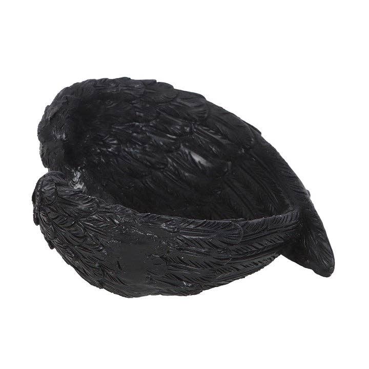 Gothic Raven Wings Halloween Trinket Dish