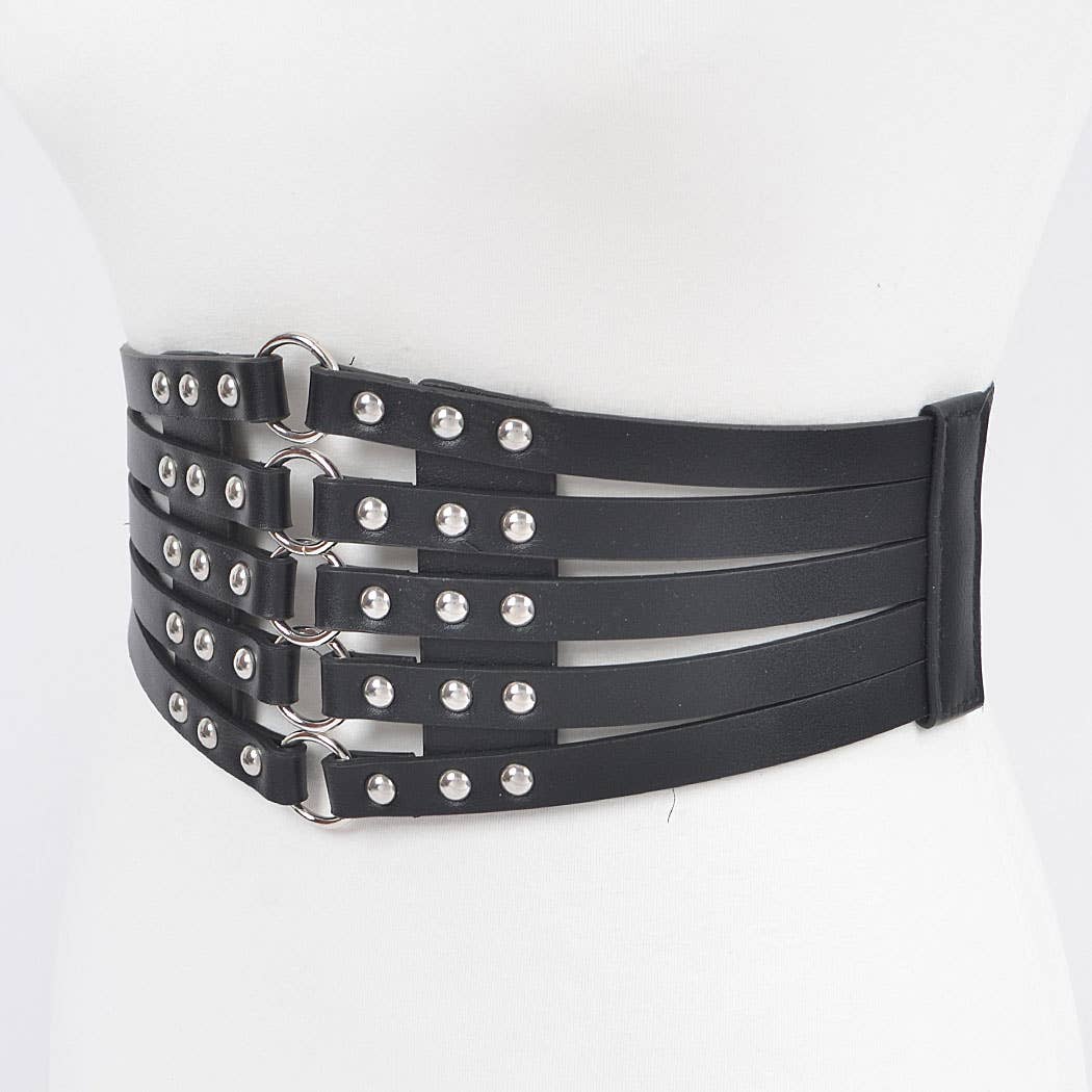 Stud Waist Elastic Plus Size Belt