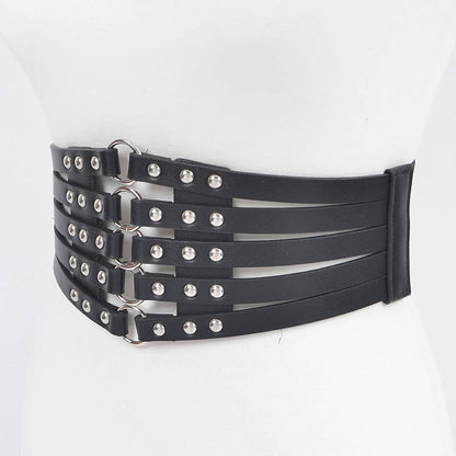 Stud Waist Elastic Plus Size Belt