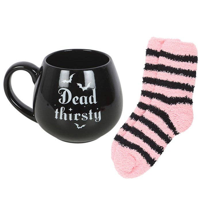 Dead Thirsty Gothic Mug and Socks Set