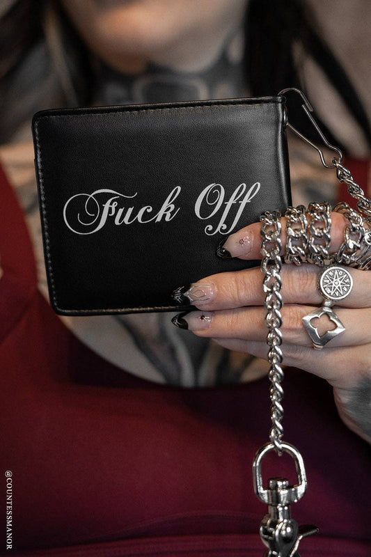 Fuck Off Bifold Wallet w/ Chain