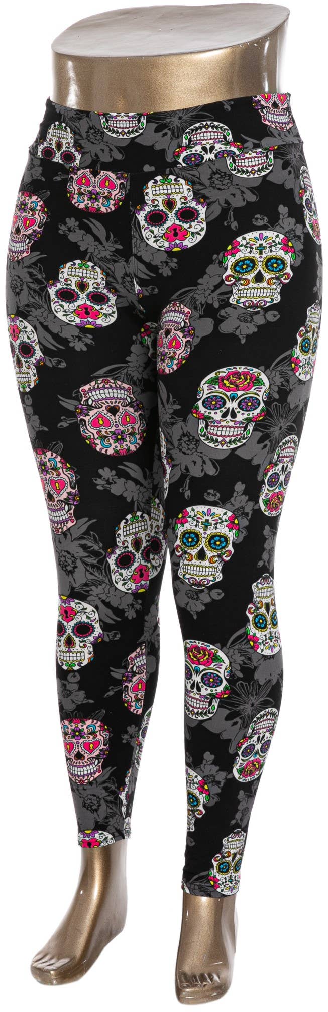 Skull printed plus size legging: LGPP-149