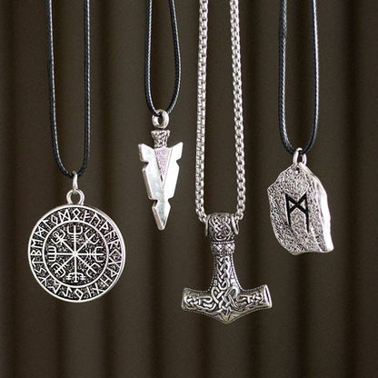 Vegvisir Viking Compass Cord Necklace