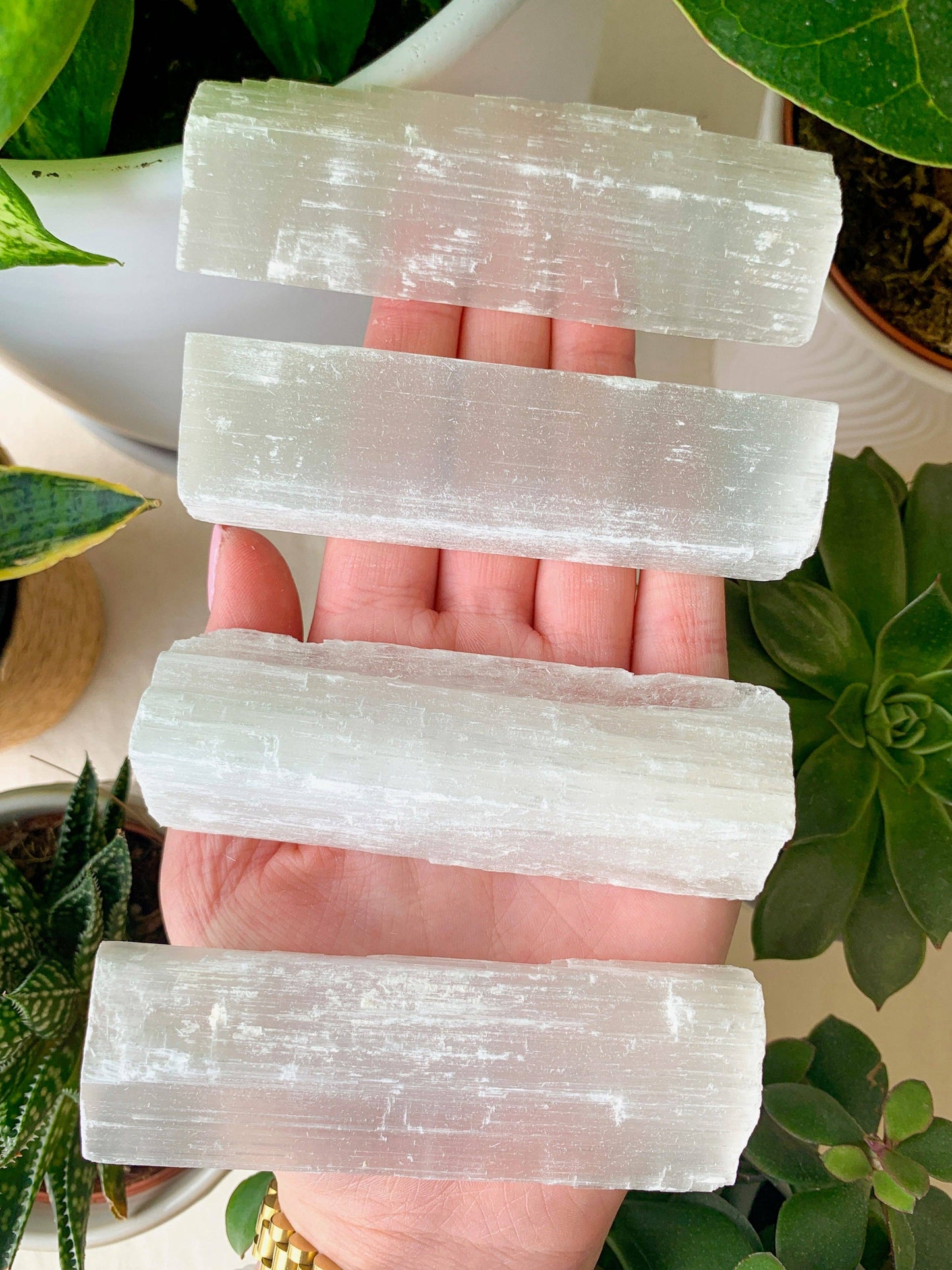 Natural Selenite/Satin Spar Stick 3.50"-4"