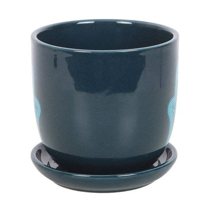 Hand of Hamsa Ceramic Plant Pot