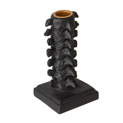 15795 Skull Gothic Vertebrae Candleholder