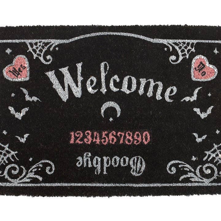 Pink and Black Gothic Talking Board Doormat