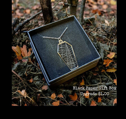 Real Spiderweb Coffins Silver (Necklace)