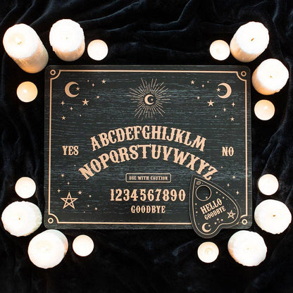 Black Gothic Ouija Talking Board with Planchette