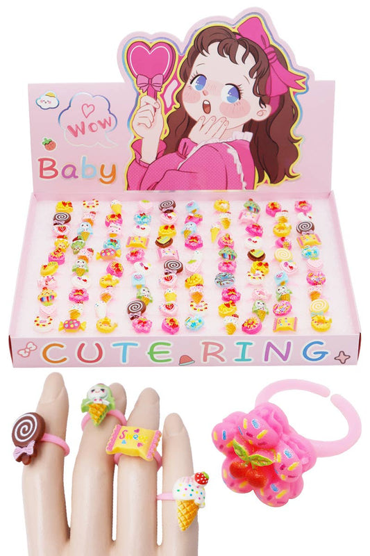 Kids Dessert Sweets Ring Collection - 100 pcs