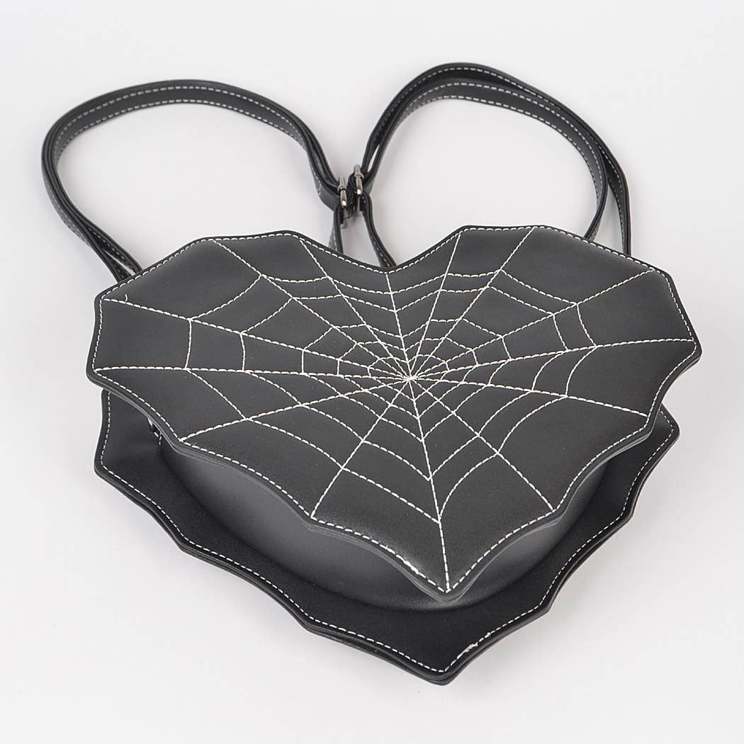 Faux Leather Spider Web Bag Pack