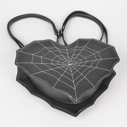 Faux Leather Spider Web Bag Pack