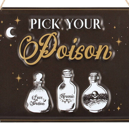 15814 Pick Your Own Poison Hanging Sign Decor