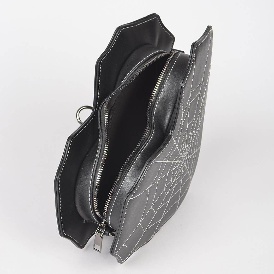 Faux Leather Spider Web Bag Pack
