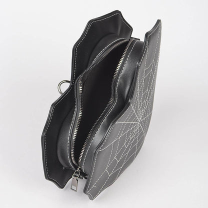 Faux Leather Spider Web Bag Pack