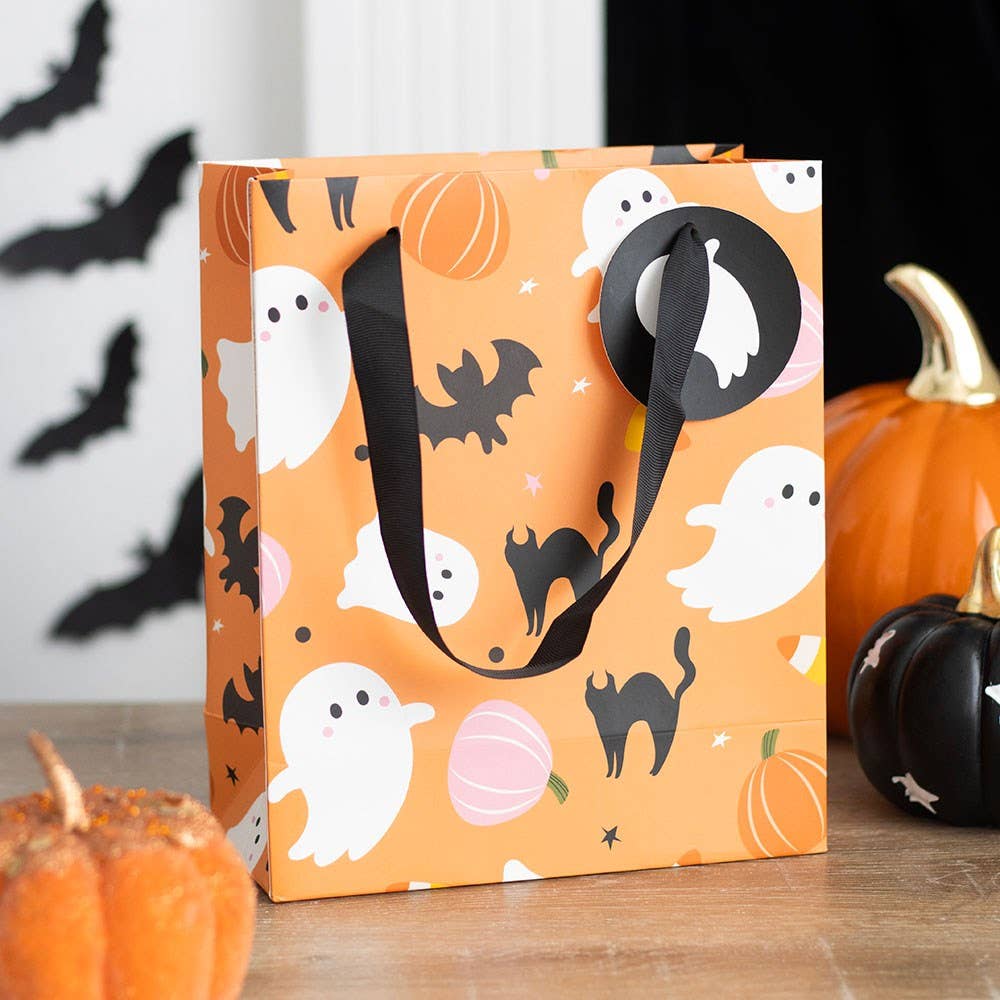 23cm Sweet and Spooky Ghost Print Halloween Gift Bag