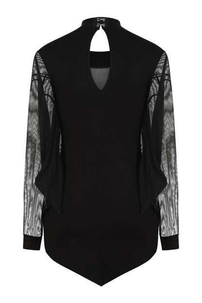 Necessary Evil Cybele Mini Dress with Bat Wing Effect Sleeve