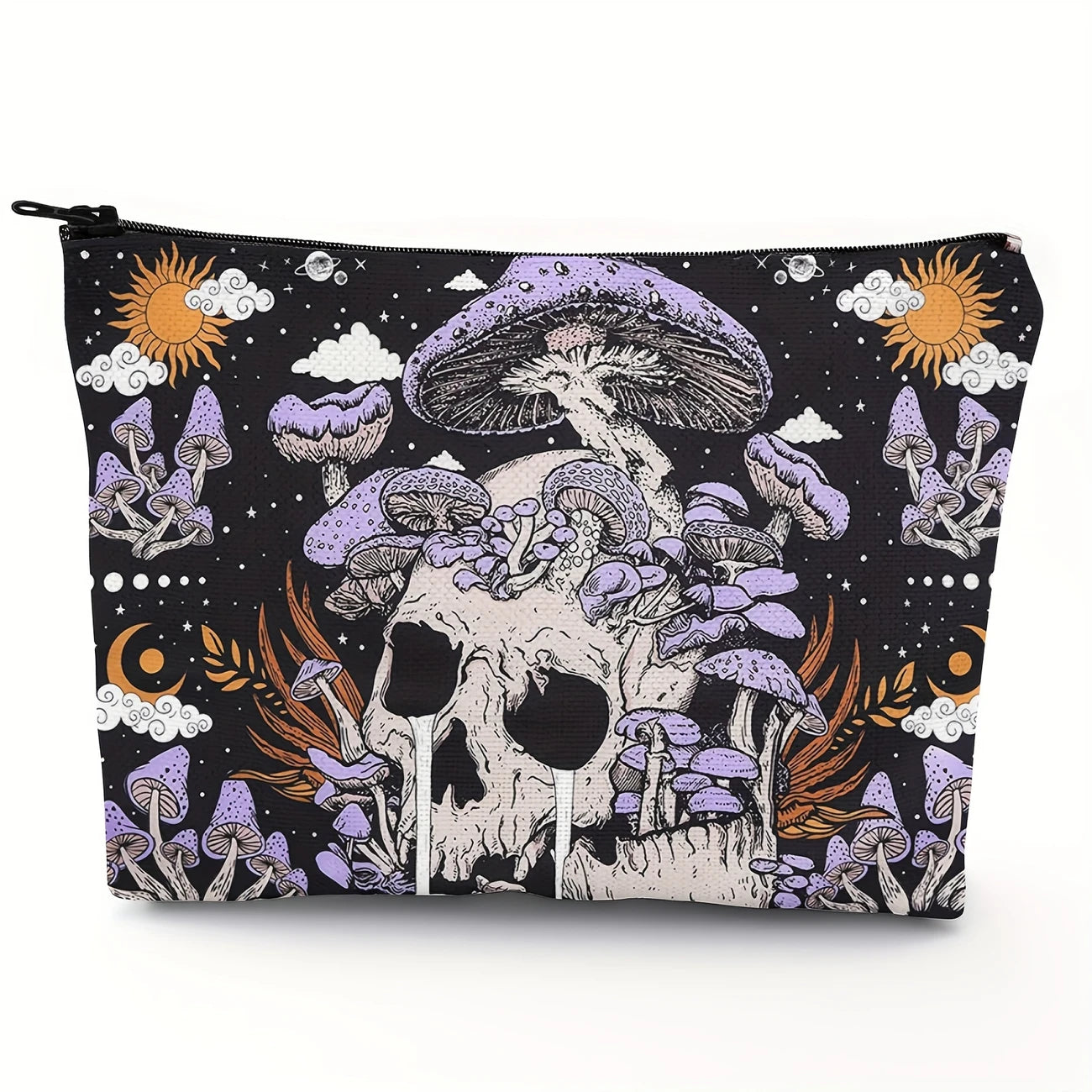 Mushroom Skull Make Up Bag