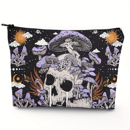 Mushroom Skull Make Up Bag