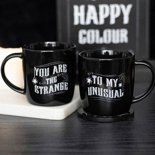 Gothic Strange and Unusual Couples Halloween Mug Set