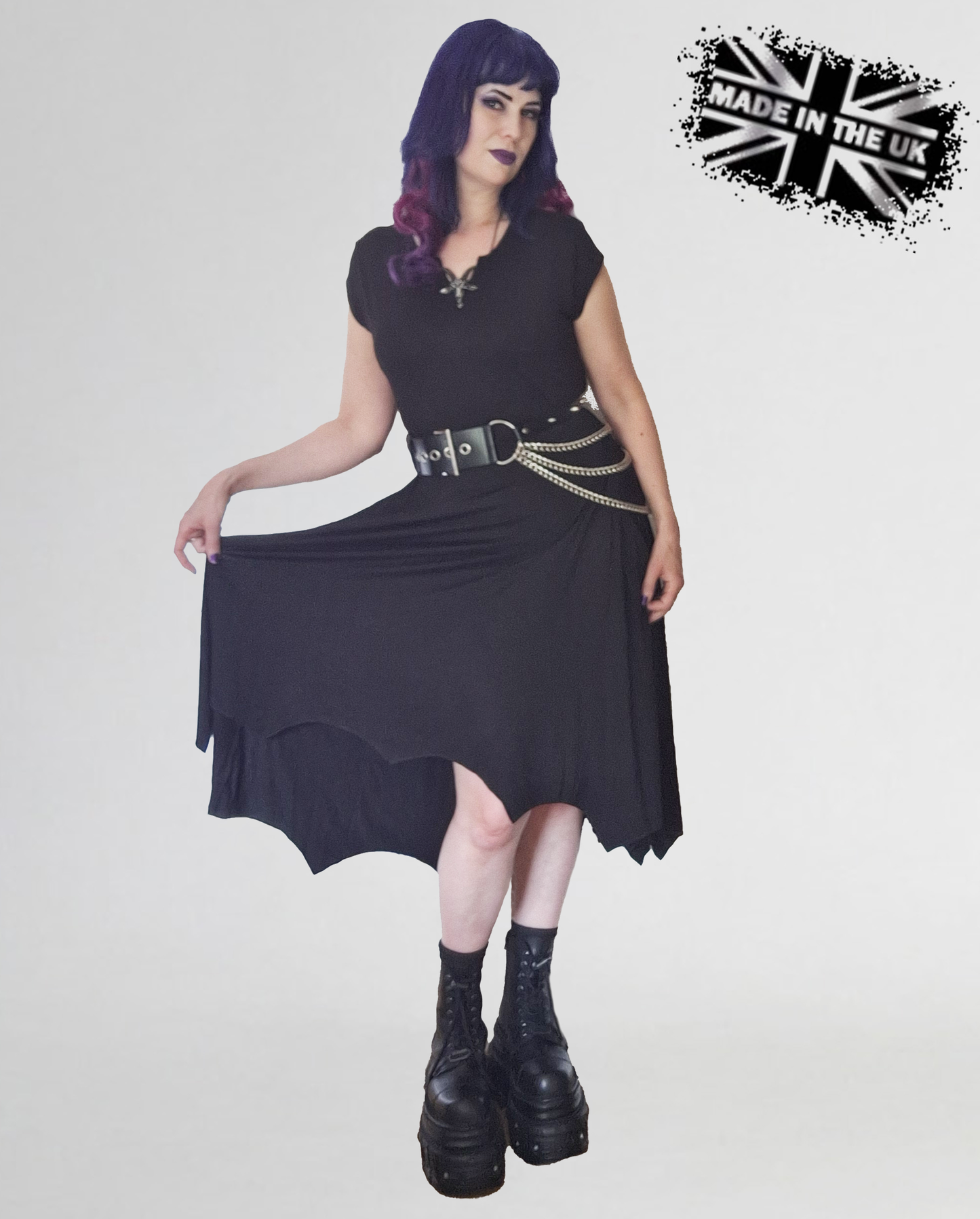 Necessary Evil Evaki Hi-Low Dress with Pockets