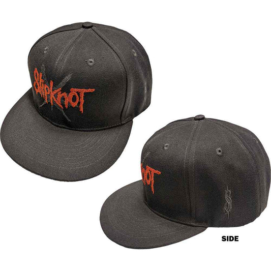 Slipknot Unisex Snapback Cap: 9 Point Star (Charcoal Grey) (Side Print)