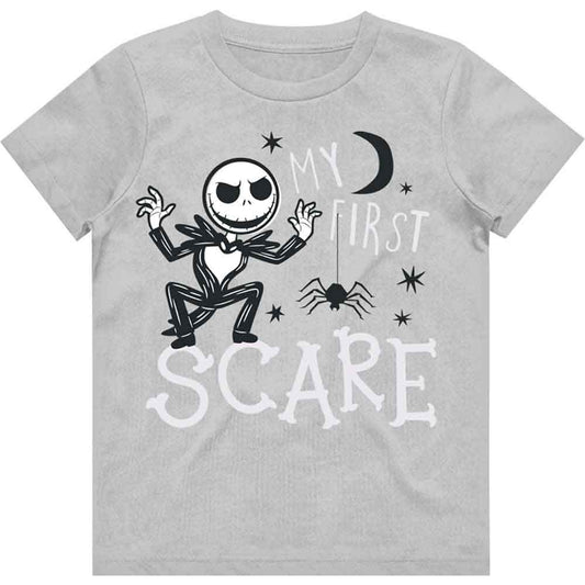 The Nightmare Before Christmas Kids T-Shirt: First Scare (Grey)