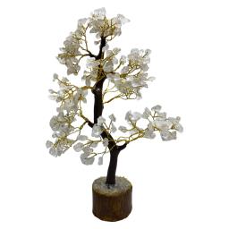 Clear Quartz Gemstone Tree is 'Master Healer' &Used for Any Condition and Spiritual Awareness, (Wood Base) 300 Chips