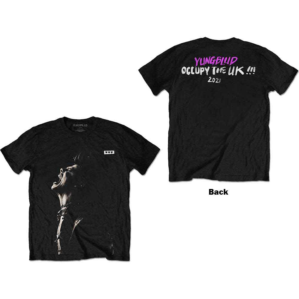 Yungblud Unisex T-Shirt: Occupy the UK (Black) (Back Print)