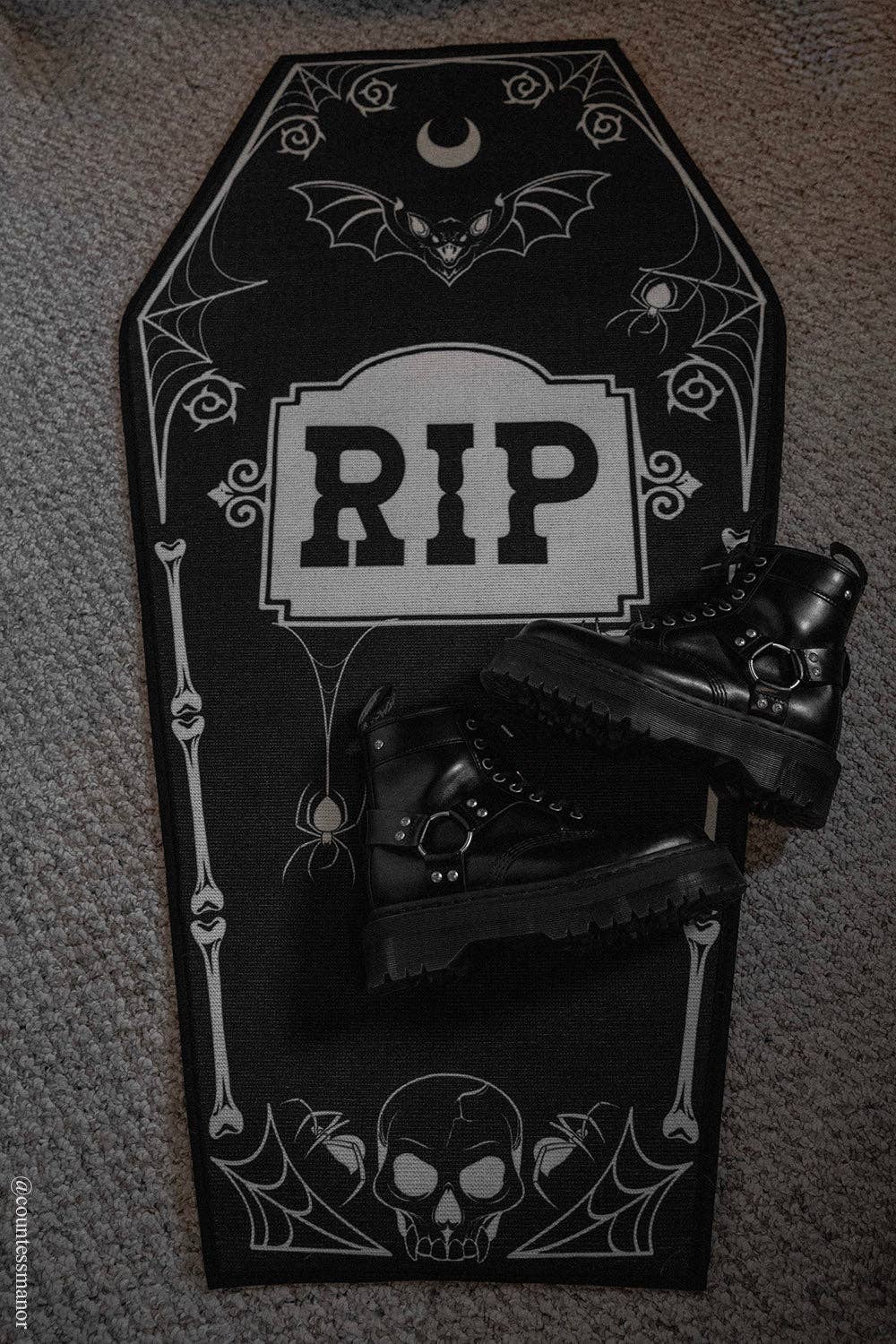 RIP Coffin Rug