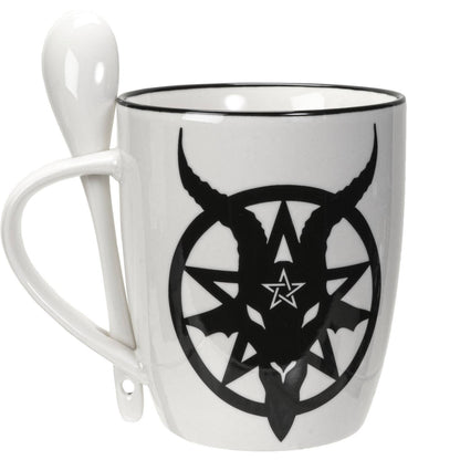 Baphomet Coffee Mug & Spoon Set by Alchemy Gothic UK