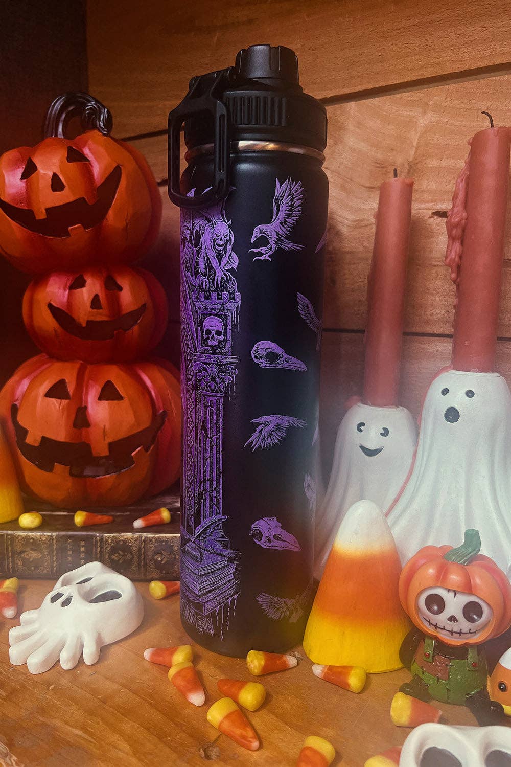 Quoth the Raven 24 Oz Water Bottle Tumbler