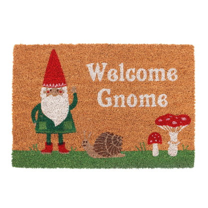 Natural Welcome Gnome Mushroom Doormat