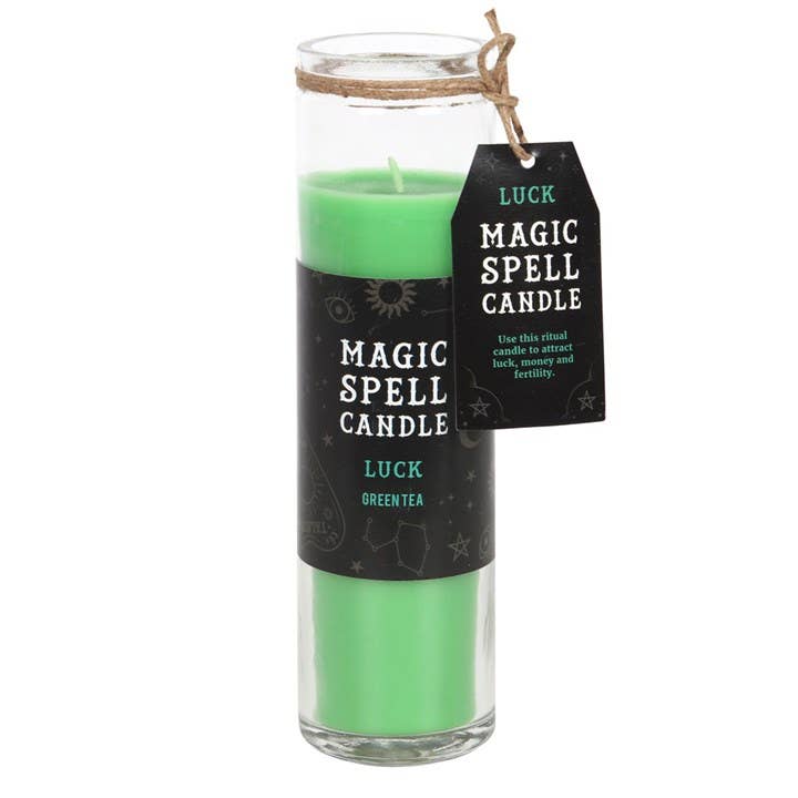 Luck Magic Spell Candle Green Tea Scent