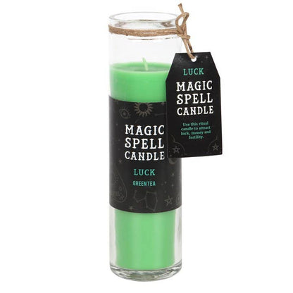 Luck Magic Spell Candle Green Tea Scent