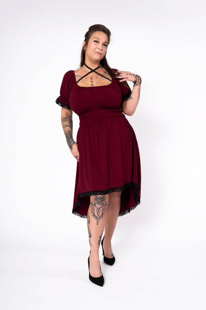 Temple Of Love dress - burgundy