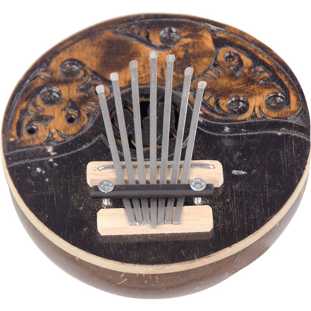 Karimbu-Coconut-Carved-Musical Instrument 5"Di.