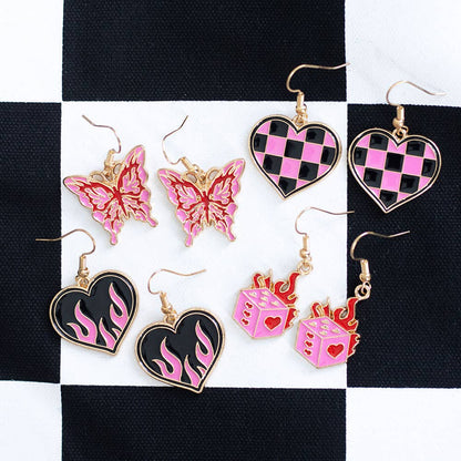 Burning Dice Earrings