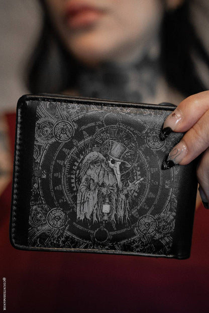 Plague Doctor Bifold Wallet w/ Chain