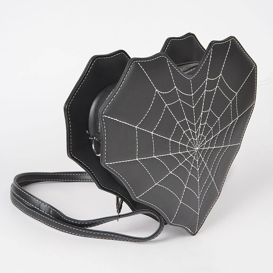 Faux Leather Spider Web Bag Pack