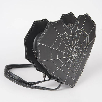 Faux Leather Spider Web Bag Pack