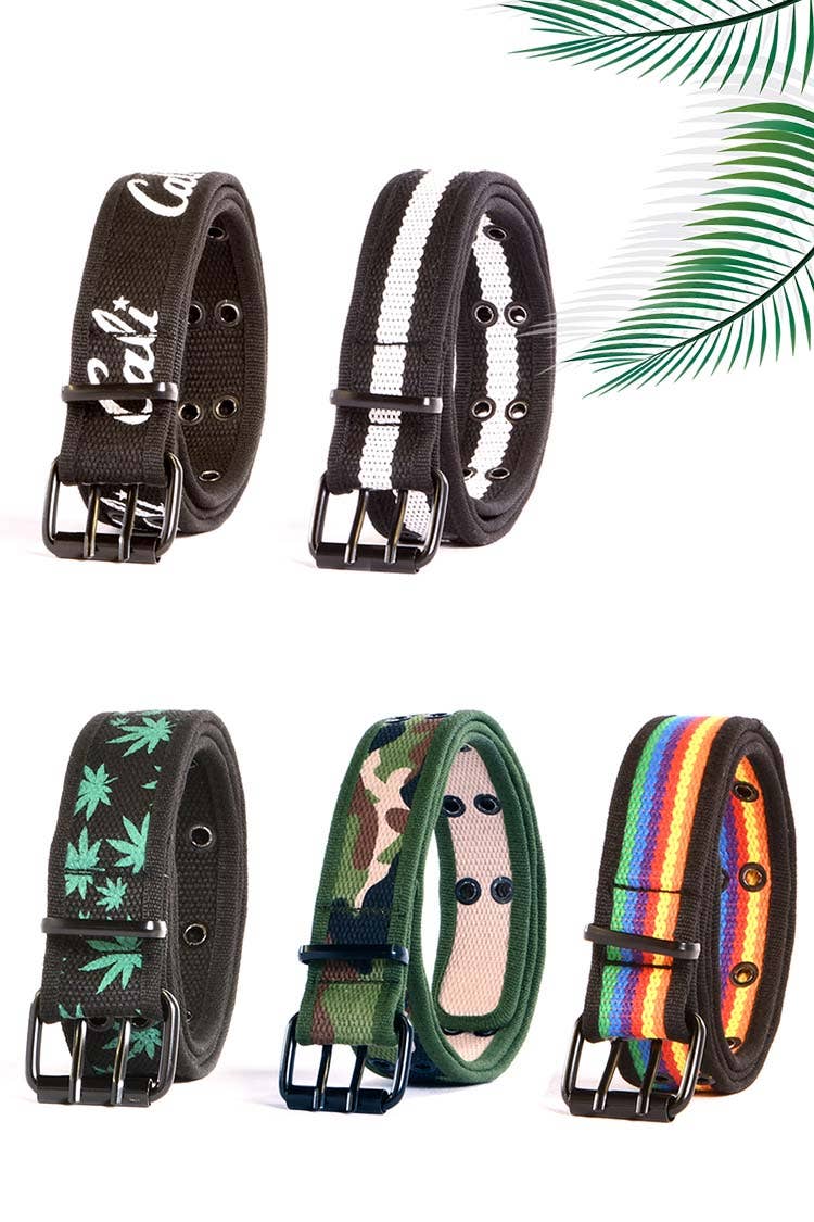 Casual Canvas Double Hole Belt